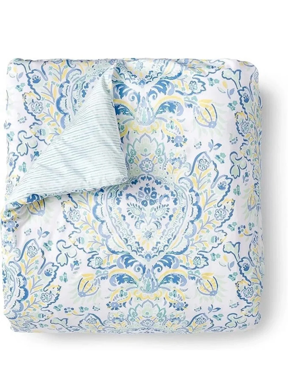 MARTHA STEWART 100% Striped 3Pc Duvet Cover Set Queen size